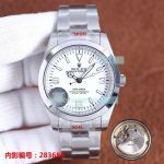 High Replica Rolex Explorer Watch White Face Stainless Steel strap silver Bezel  41mm